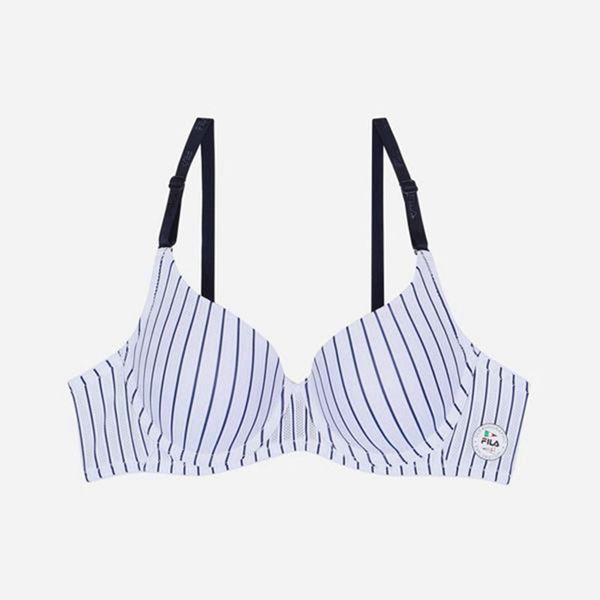 Fila Summer Heritage Women's Bras - White/Navy,NZ 953-82039